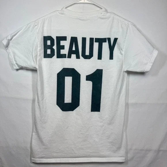 Beauty and the Beast Matching Couple T-Shirts White Graphic Hanes Men XL Wmn S - Picture 6 of 11